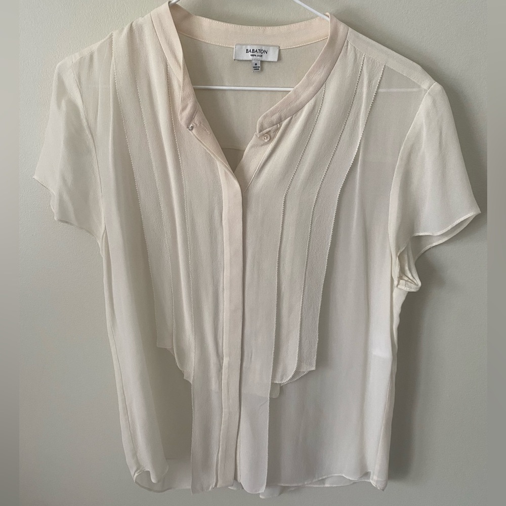 Babaton Chadwick Blouse, Colour: Whitecap Grey, Size: Medium